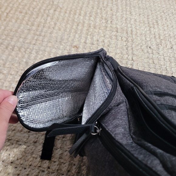 Baby Boom Adjustable Shoulder Strap Insulated Pockets Backpack Diaper Bag Black - Picture 7 of 11